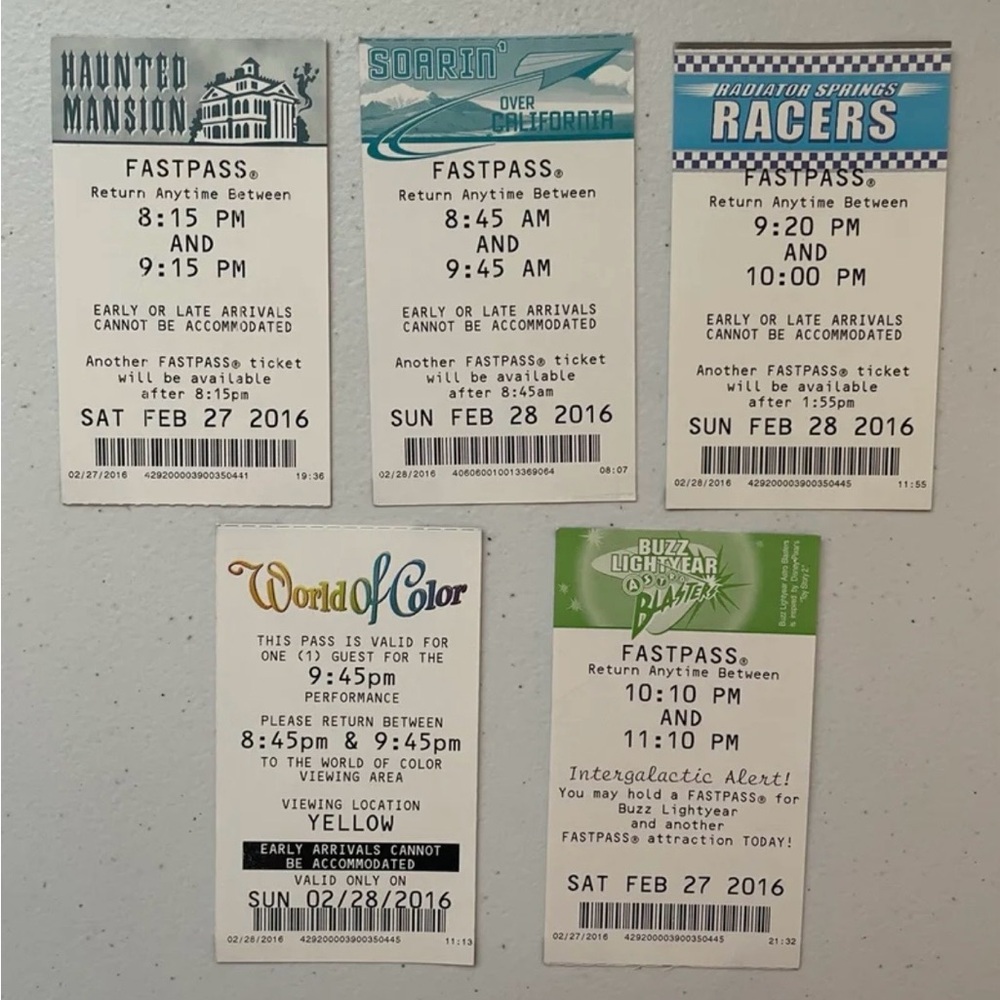 Disneyland Fastpass Collection